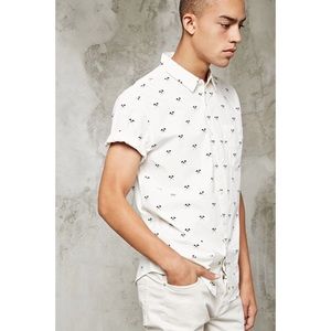 Axe Print Slim-Fit Shirt ✦ 21Men ✦ Button Down